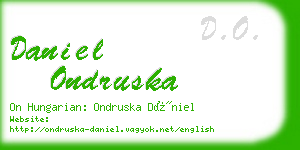 daniel ondruska business card